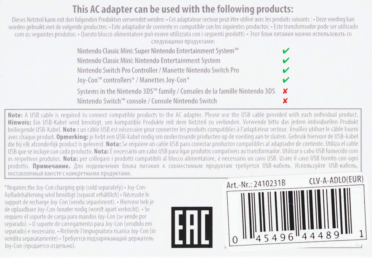 Adaptador De Corriente Usb De Nintendo Adaptador De Corriente Usb De Nintendo